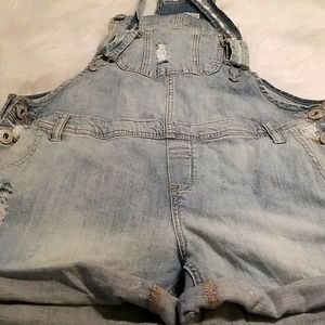 Guess overall shorts
